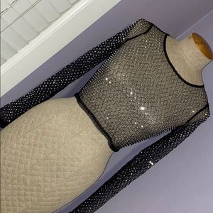 Very sexy rhinestone sheer top